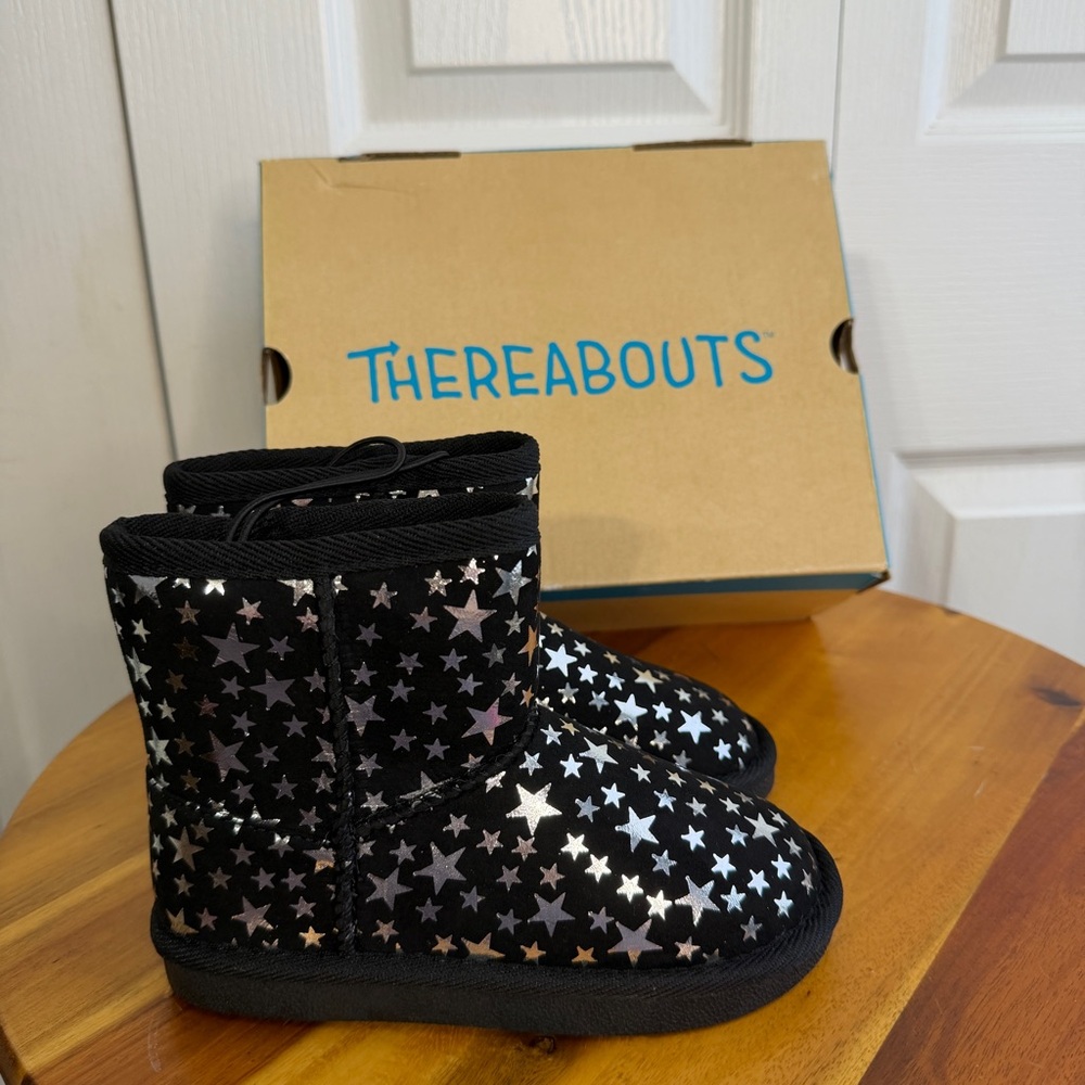 Thereabouts Lil Emery black stars boots size 10M